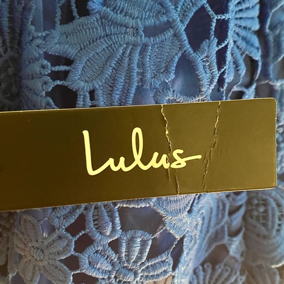 Lulu's Love Poem Blue Lace Mini Dress‎ Size Small - Picture 7 of 7